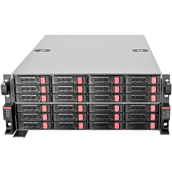 SilverStone SST-RM43-324-RS, Rack, Server-Gehäuse (schwarz/rot, 4 Höheneinheiten)