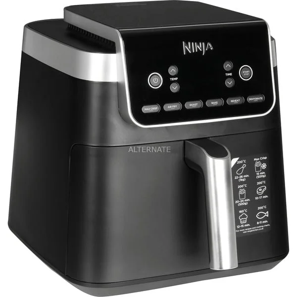 Ninja Heißluftfritteuse MAX PRO AF180EU (schwarz, 2.000 Watt, Korb 6,2 Liter)