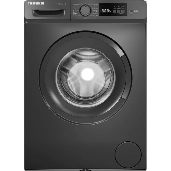 Telefunken W-7-1400-A-DI, Waschmaschine (schwarz/inox)