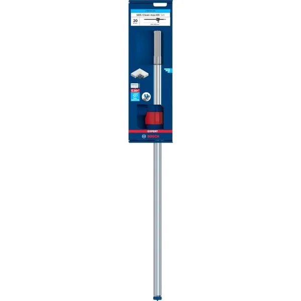 Bosch Professional EXPERT Hammerbohrer SDS Clean max-8X Set, Ø 20mm (Arbeitslänge 400mm, Saugbohrer inkl. Absauganschluss)