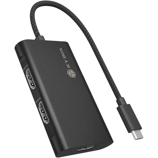ICY BOX IB-AD1030-C, Adapter (schwarz, USB Type-C, HDMI)