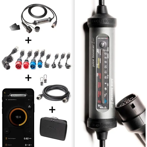 Juice Technology JUICE BOOSTER 3 air MASTER Traveller Set, Wallbox (anthrazit/schwarz, 1,4 - 11 kW, 8,1 Meter Kabel)