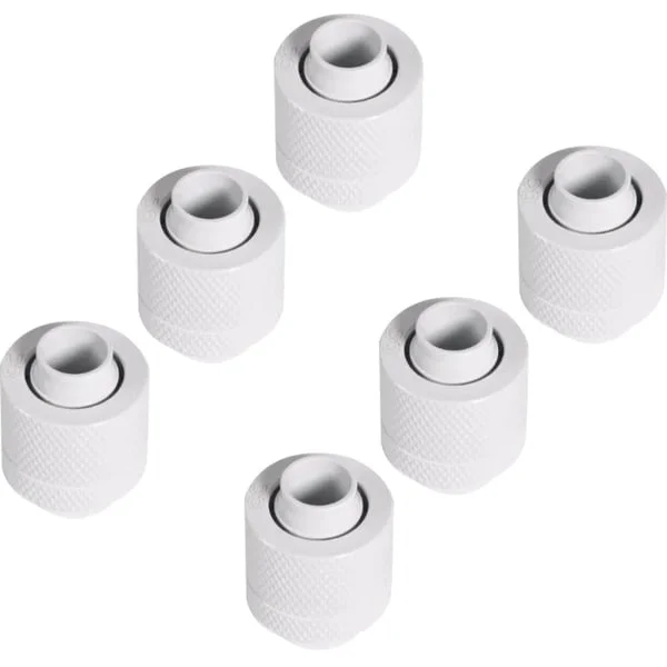 Alphacool Eiszapfen 13/10mm Anschraubtülle G1/4 - White Sixpack, Verbindung (weiß, für weiche Schläuche (PVC, Silikon, Neoprene))