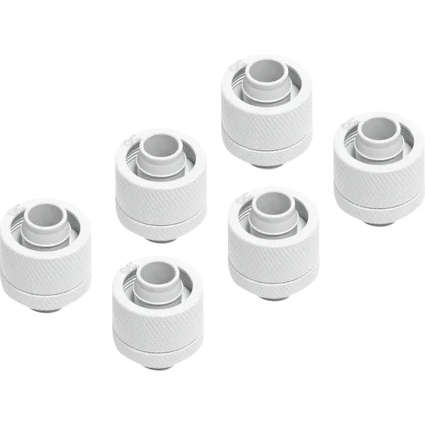 Alphacool Eiszapfen 16/10mm Anschraubtülle G1/4 - White Sixpack, Verbindung (weiß, für weiche Schläuche (PVC, Silikon, Neoprene))