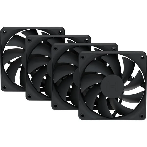 HYTE FA12, Gehäuselüfter (schwarz, 4er Pack, 120 mm)