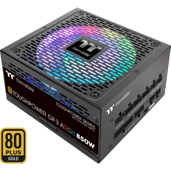 Thermaltake Toughpower GF3 ARGB 850W Gold, PC-Netzteil (schwarz, 5x PCIe, Kabel-Management, 850 Watt)