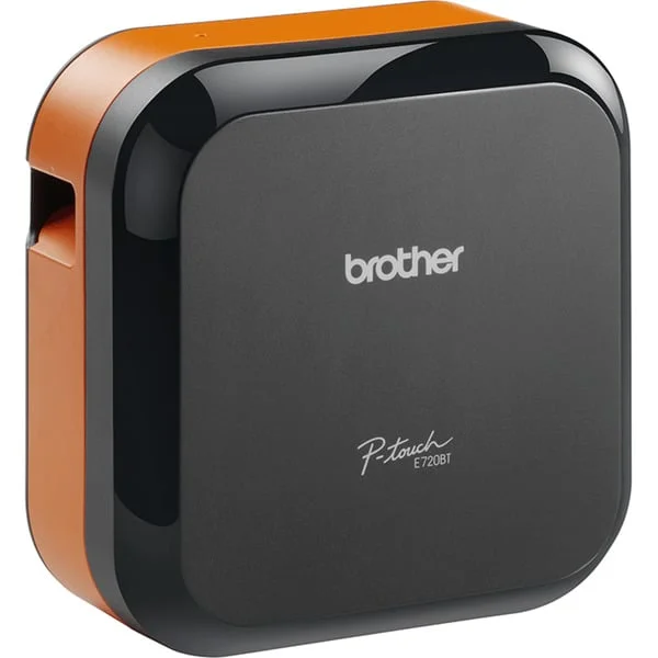 Brother P-touch E720BT CUBE Pro, Etikettendrucker (schwarz/orange)
