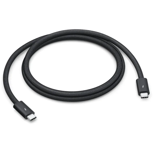 Apple Thunderbolt 5 Pro Kabel, USB-C (schwarz, 1 Meter, gesleevt)
