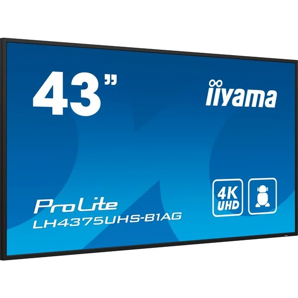 iiyama ProLite LE4341S-B2, Public Display (schwarz (glänzend), FullHD, IPS, Mediaplayer)