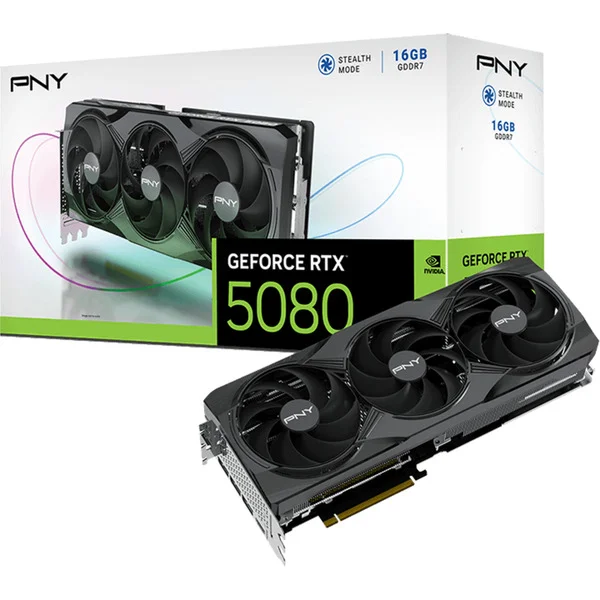 PNY GeForce RTX 5080, Grafikkarte (DLSS 5, 3x DisplayPort, 1x HDMI 2.1)