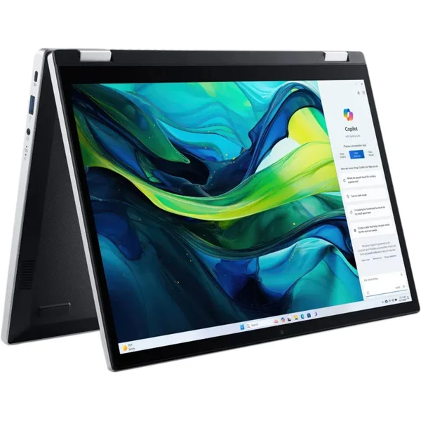 Acer Aspire Go Spin 14 (AGSP14-31PT-37F6), Notebook (silber, Intel® Core™ 3 N355, Intel® Graphics, 16 GB LPDDR5, 512 GB (512 GB SSD), Windows 11 Home)