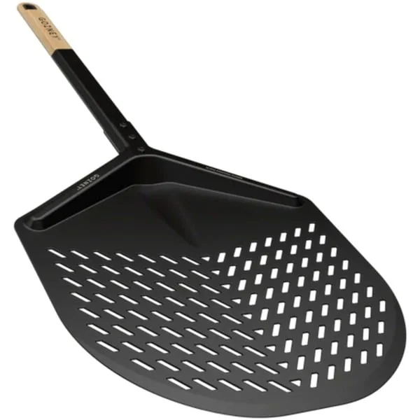 Gozney Balance Pizzaschieber M, 12", perforiert, Grillbesteck (schwarz, für Pizzen bis ca. Ø 30cm)