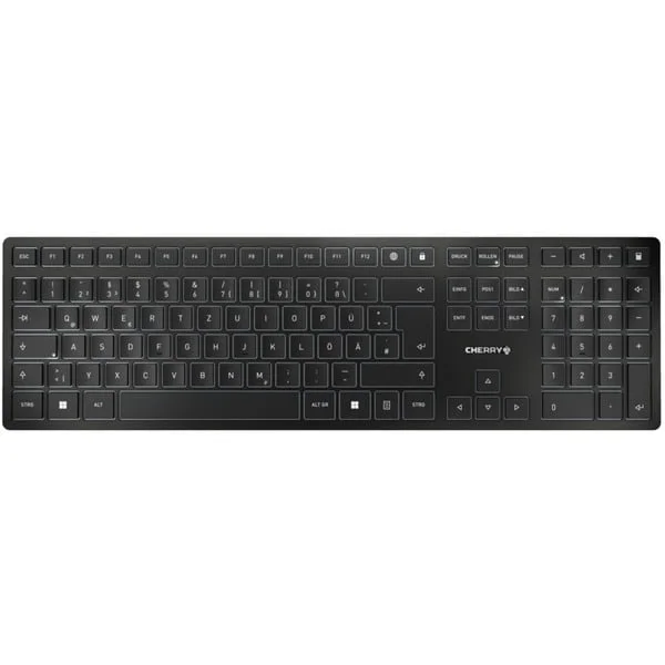 CHERRY KW 9100 SLIM, Tastatur (schwarz, DE-Layout, Cherry SX-Scherentechnologie)