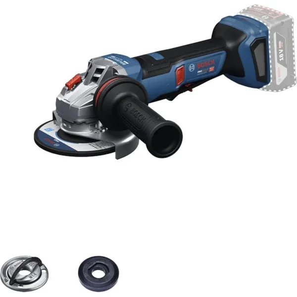 Bosch Professional Akku-Winkelschleifer GWS 18V-11PS Professional solo, 18Volt (blau/schwarz, ohne Akku und Ladegerät, mit Vibration Control-Zusatzhandgriff )