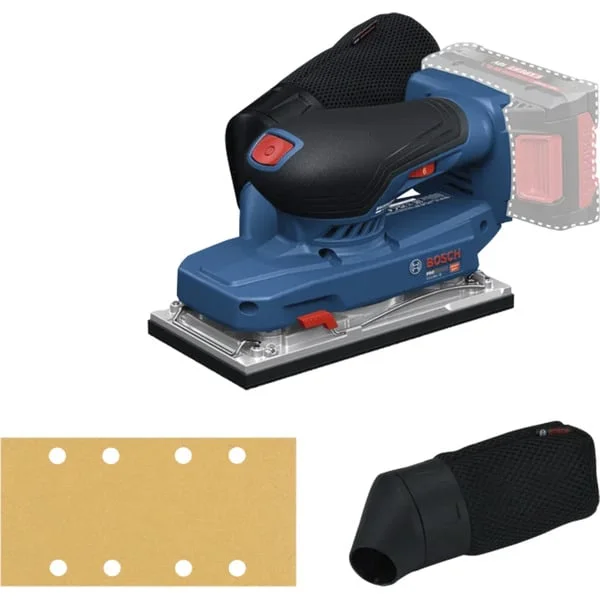 Bosch Professional Akku-Schwingschleifer GSS 18V-18 Professional solo, 18Volt (blau/schwarz, ohne Akku und Ladegerät, in L-BOXX)