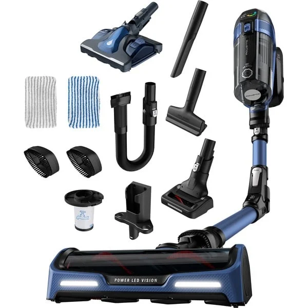 Rowenta X-Force Flex 14.60 Aqua RH99C0, Stielstaubsauger (schwarz/blau)
