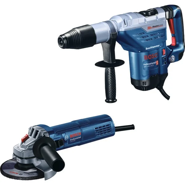 Bosch Professional Profi-Set Bohrhammer GBH 5-40 DCE + Winkelschleifer GWS 880, Werkzeug-Set (blau/schwarz, 1.150 Watt, 880 Watt)