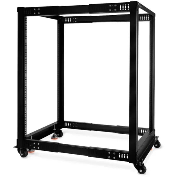 Alphacool ES 19" Open Frame Serverrack , Rack, Server-Gehäuse (schwarz, 18 Höheneinheiten)