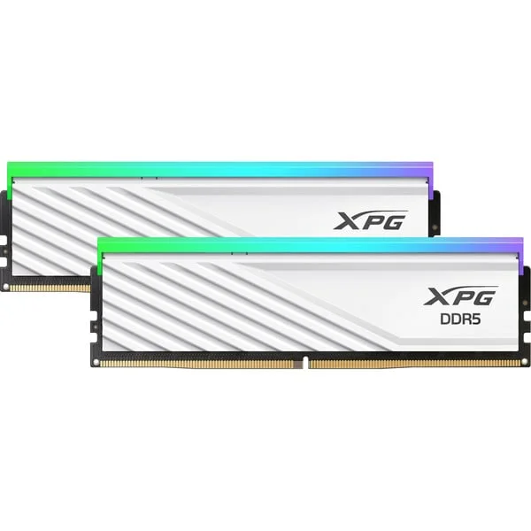 ADATA DIMM 32 GB DDR5-6000 (2x 16 GB) Dual-Kit, Arbeitsspeicher (weiß, AX5U6000C2816G-DTLABRWH, XPG Lancer Blade RGB, INTEL XMP, AMD EXPO)