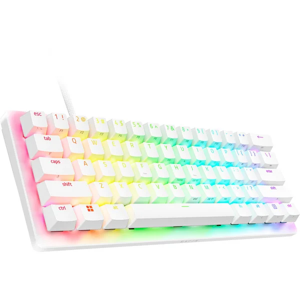 Razer Huntsman V3 Pro Mini, Gaming-Tastatur (weiß, DE-Layout, Razer Analog Optical Gen 2)