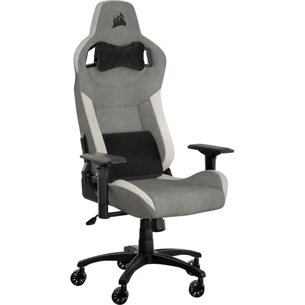 Corsair T3 Rush Gaming-Stuhl (grau/weiß, mit Stoffbezug (2023))