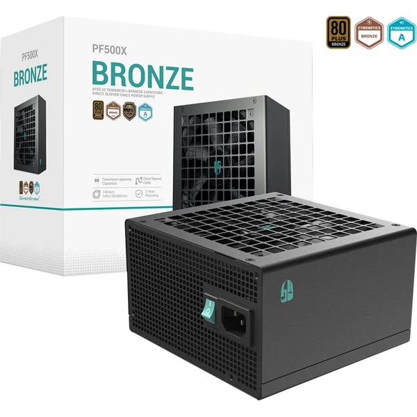 DeepCool GamerStorm PF500X 500W, PC-Netzteil (schwarz, 500 Watt)