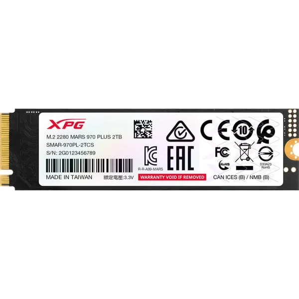 ADATA MARS 970 PLUS 2.0 TB, SSD (PCIe Gen5 x4, NVMe, M.2 2280)