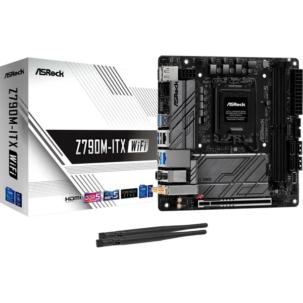 ASRock Z790M-ITX/WIFI, Mainboard (schwarz/grau)