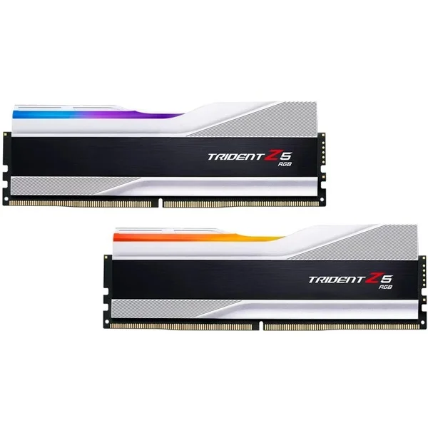 G.Skill DIMM 32 GB DDR5-7600 (2x 16 GB) Dual-Kit, Arbeitsspeicher (silber, F5-7600J3646G16GX2-TZ5RS, Trident Z5 RGB, INTEL XMP)