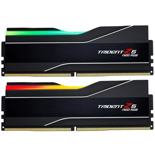 G.Skill DIMM 64 GB DDR5-6000 (2x 32 GB) Dual-Kit, Arbeitsspeicher (schwarz, F5-6000J3238G32GX2-TZ5NR, Trident Z NEO RGB, AMD EXPO)