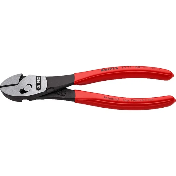 KNIPEX TwinForce Hochleistungs-Seitenschneider, Schneid-Zange (rot, 7371180)