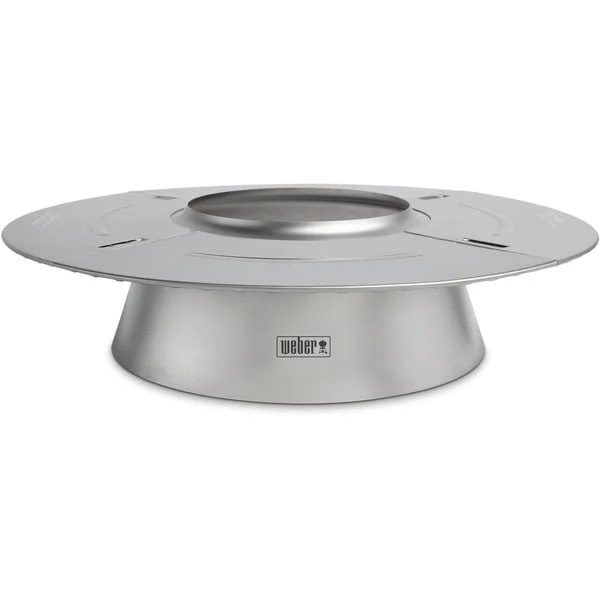 Weber Holzkohle Temperaturregler, für Kugelgrills mit Ø 57cm, Kamin (edelstahl, Hitze-Kegel und Diffusorplatte)
