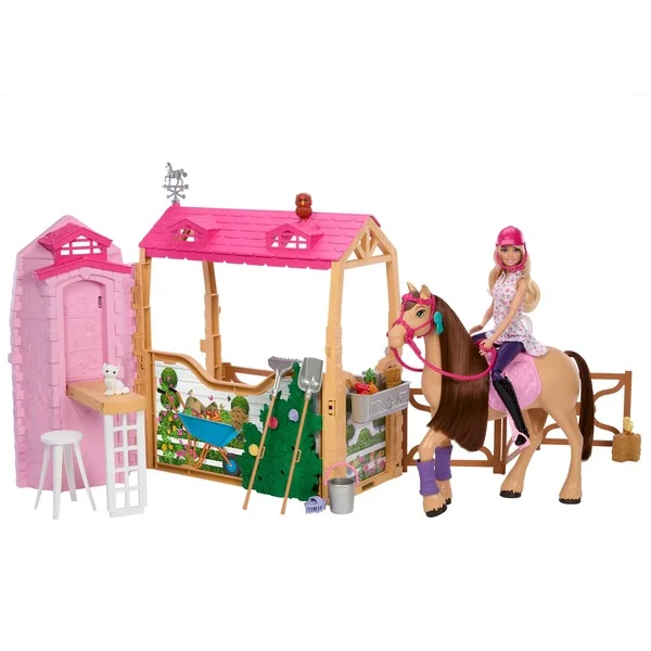 Mattel Barbie Mysteries: Die große Pferdejagd - Ultimativer Pferdestall, Spielgebäude (mit Puppe, Spielzeugpferd und Zubehör)