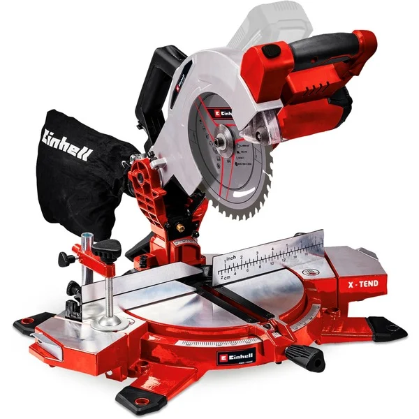EINHELL Power X-Change Akku-Kapp-und Gehrungssäge TE-MS 18/210 Li-Solo, 18Volt, Kapp- und Gehrungssäge (rot/schwarz, ohne Akku und Ladegerät)