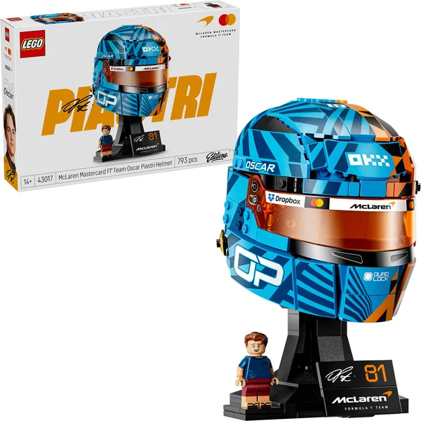 LEGO 43017 Editions McLaren Mastercard F1 Team Oscar Piastri Helm, Konstruktionsspielzeug