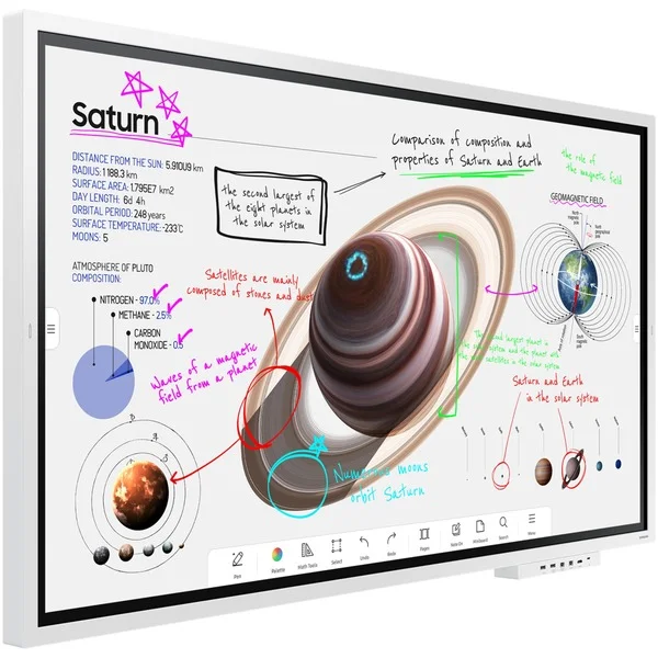 Samsung Flip Pro WM65B, Public Display (weiß, UltraHD/4K, Multitouch, USB-C)