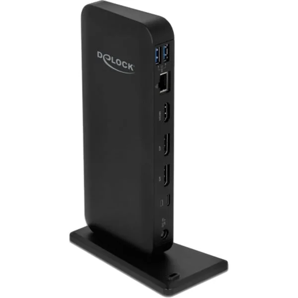 DeLOCK USB Type-C Dockingstation (schwarz, DisplayPort, HDMI, USB-C, USB-A)
