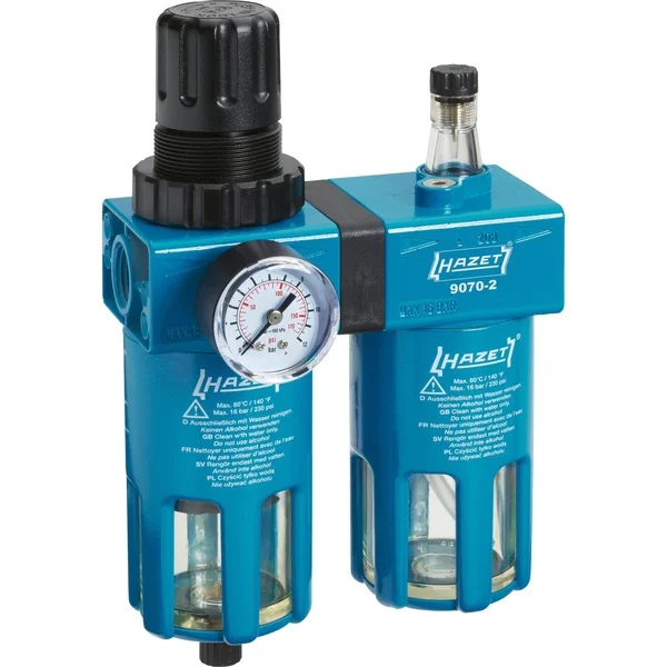 Hazet Wartungseinheit 9070-2 (Filterdruckminderer, Nebelöler und Manometer)