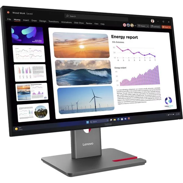 Lenovo ThinkVision P24Q-40, LED-Monitor (60.5 cm (23.8 Zoll), schwarz, QHD, IPS, HDMI, DP, USB-Hub, Daisy Chain)