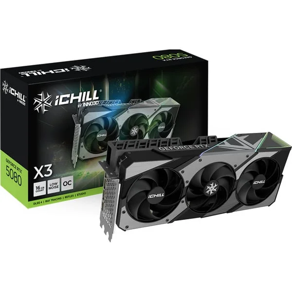 INNO3D GeForce RTX 5080 ICHILL X3 V2, Grafikkarte (DLSS 5, 3x DisplayPort, 1x HDMI 2.1)