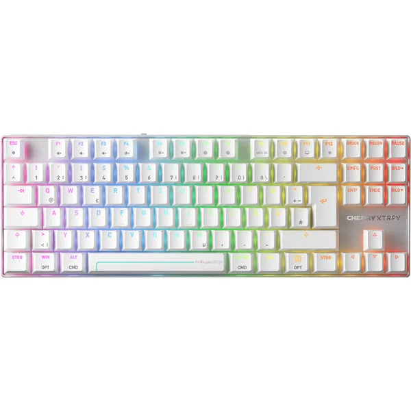 CHERRY XTRFY MX 8.2 Pro TMR Wireless, Gaming-Tastatur (weiß, DE-Layout, Cherry MK Crystal)