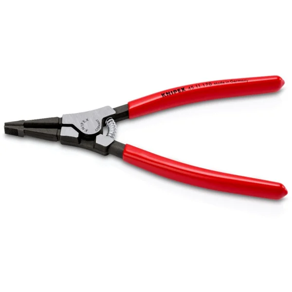 KNIPEX Montagezange für Sprengringe auf Wellen 45 11 170 (rot, Länge 170mm, gerade)