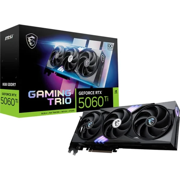 MSI GeForce RTX 5060 Ti GAMING TRIO OC 8G, Grafikkarte (DLSS 5, 3x DisplayPort, 1x HDMI 2.1)