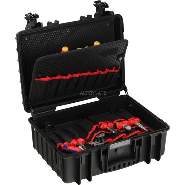 KNIPEX Werkzeugkoffer "Robust23 Start" Elektro, 24-teilig, Werkzeug-Set (schwarz, mit Werkzeug-Sortiment für Elektriker)