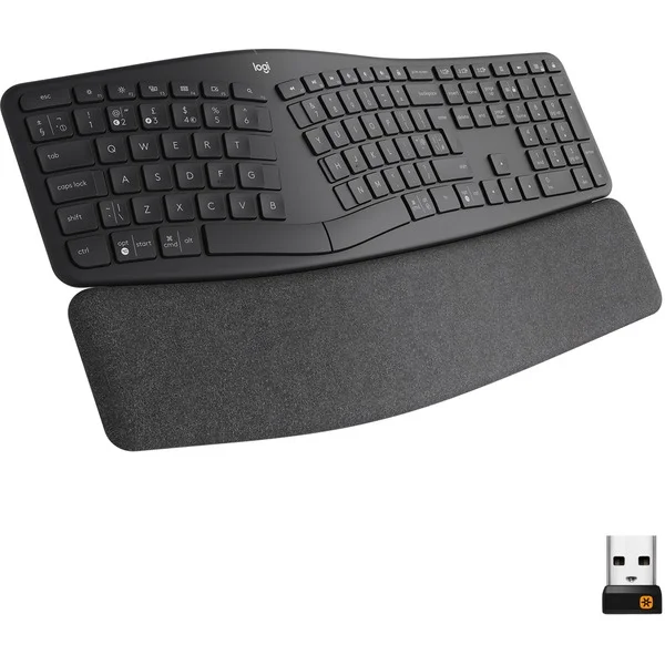 Logitech ERGO K860, Tastatur (schwarz, DE-Layout, schmutzabweisendes Material, kompatibel mit Windows/Mac)