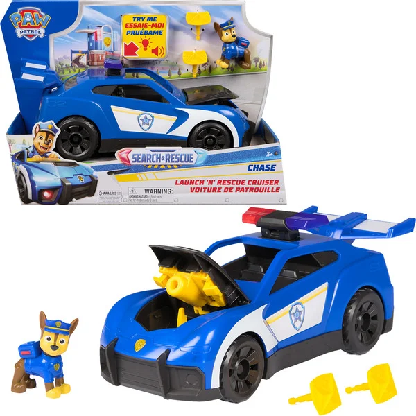 Spin Master Paw Patrol - Search & Rescue: Launch N Rescue Cruiser Fahrzeug, Spielfahrzeug (mit Chase-Figur)