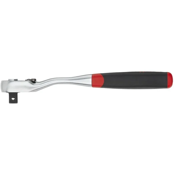 Wiha Umschaltknarre 1/2", Druckknopf und Kugelsicherung (schwarz/rot)