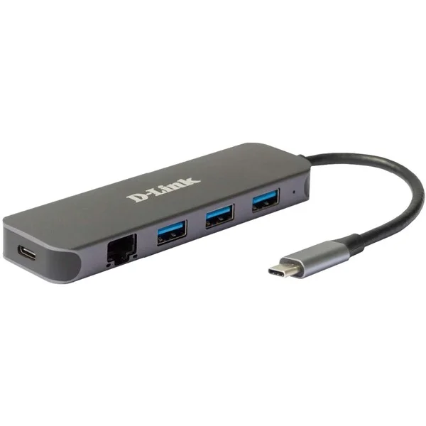 D-Link DUB-2334, Dockingstation (silber, USB-A, USB-C, RJ-45)