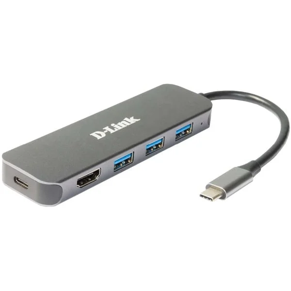 D-Link DUB-2333, Dockingstation (silber, USB-A, USB-C, HDMI)