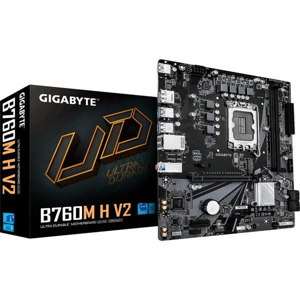 GIGABYTE B760M H V2, Mainboard (schwarz)